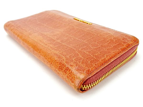 s592 2 Miu Miu long wallet pink crocodile f t12318