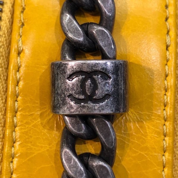 s 10002622 0 CHANEL Camera Chain Yellow Calfskin Shoulder Bag