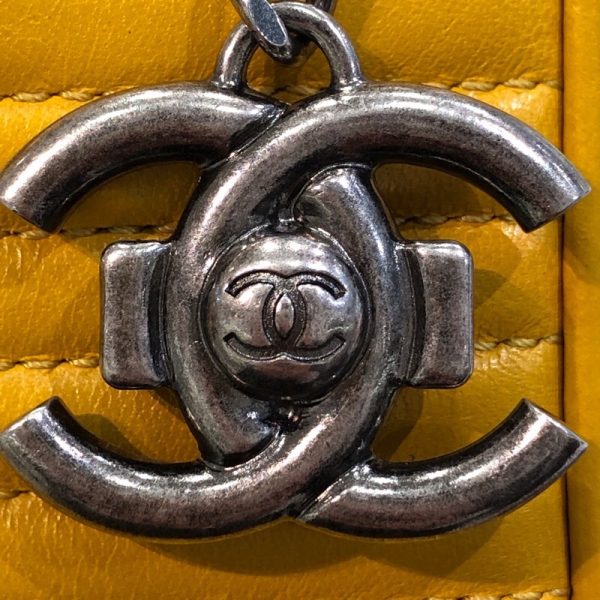 s 10002624 0 CHANEL Camera Chain Yellow Calfskin Shoulder Bag