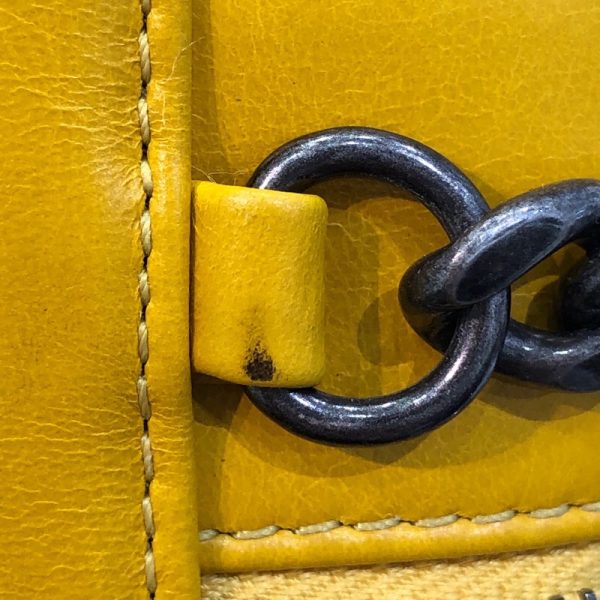 s 10002625 0 CHANEL Camera Chain Yellow Calfskin Shoulder Bag