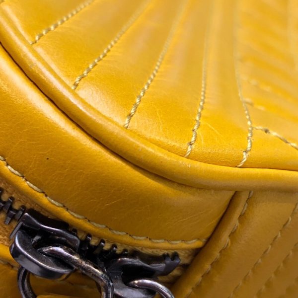 s 10002628 0 CHANEL Camera Chain Yellow Calfskin Shoulder Bag