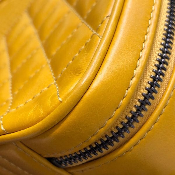 s 10002629 0 CHANEL Camera Chain Yellow Calfskin Shoulder Bag