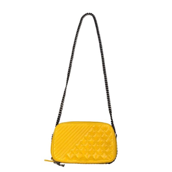 s 10002630 0 CHANEL Camera Chain Yellow Calfskin Shoulder Bag