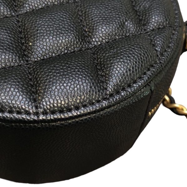 s 8102000 0 CHANEL Matelasse 2WAY Round Shoulder AP1176 Caviar Skin Shoulder Bag