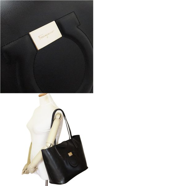 sf21h019 9 Ferragamo Tote Bag Black