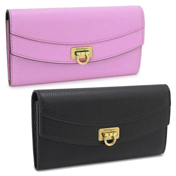 sf220023 Ferragamo Gancini BifLong Wallet