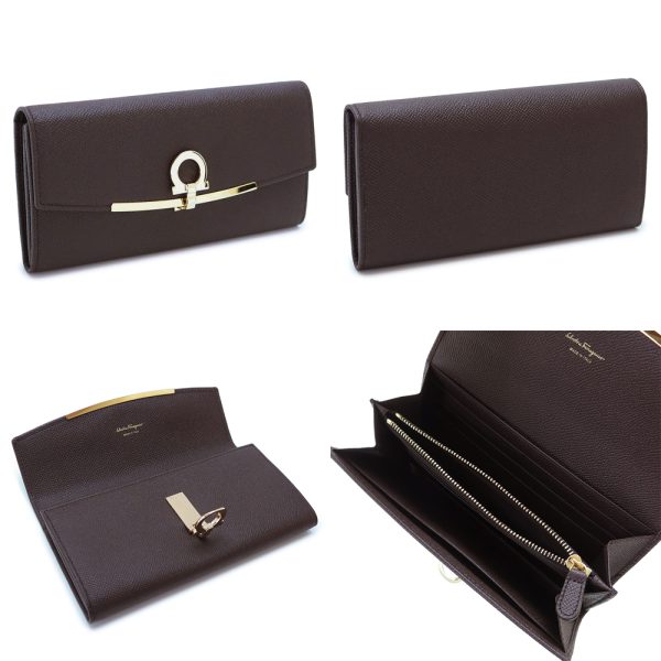 sf22d150 10 Ferragamo Flap Wallet Gancini Leather