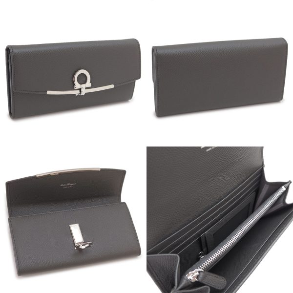 sf22d150 12 Ferragamo Flap Wallet Gancini Leather