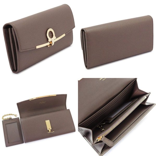 sf22d150 8 Ferragamo Flap Wallet Gancini Leather