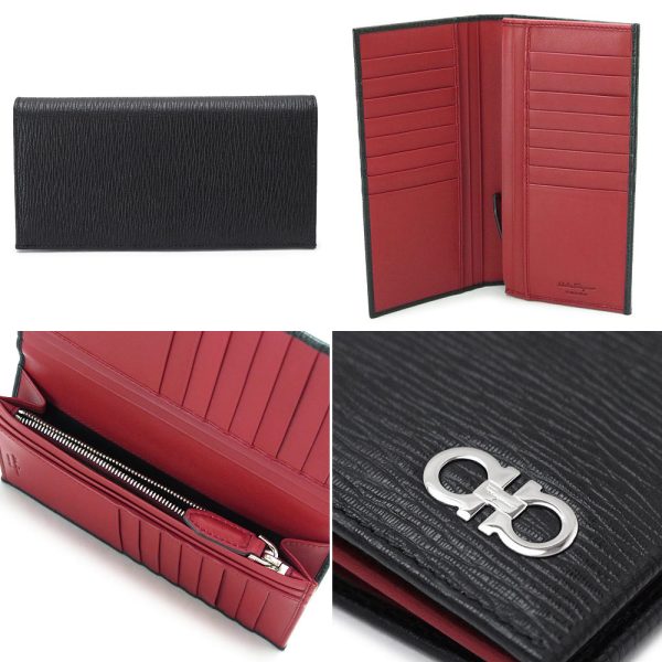 sf66a069 2 Ferragamo Double Gancini BifFlap Long Wallet