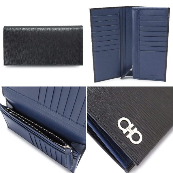 sf66a069 4 Ferragamo Double Gancini BifFlap Long Wallet