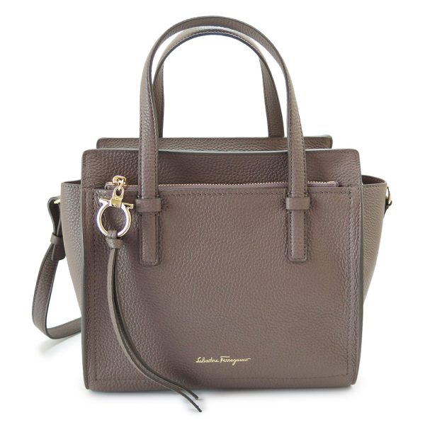 sfamysmall 1 Ferragamo Amy Small Tote Bag Greige