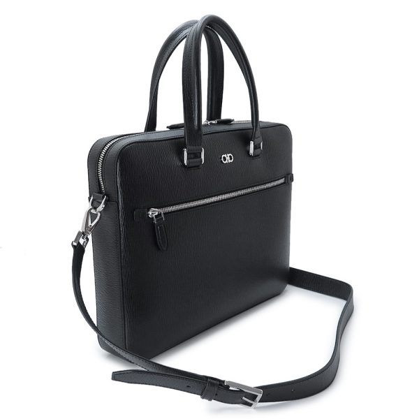 sfbriefcase 1 Ferragamo Gancini Bag Black