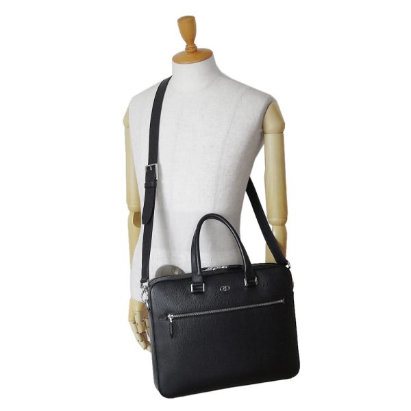 sfbriefcase 7 Ferragamo Gancini Bag Black