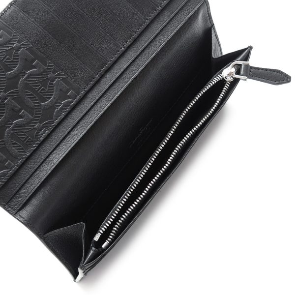 sflongwallet 4 Salvatore Ferragamo Long Wallet Gancini Nero Black