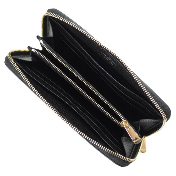 sflongzipwallet 4 Ferragamo Double Gancini Organizer Wallet Leather