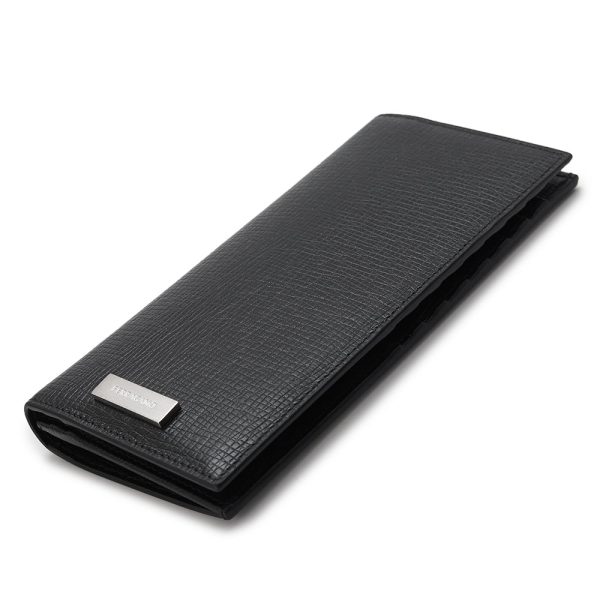 sfmenslongwallet 1 Salvatore Ferragamo Long Wallet Plate Nero Black