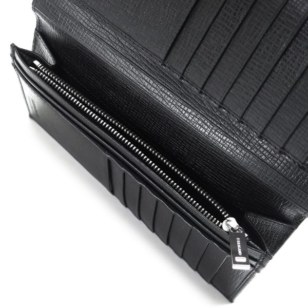 sfmenslongwallet 4 Salvatore Ferragamo Long Wallet Plate Nero Black