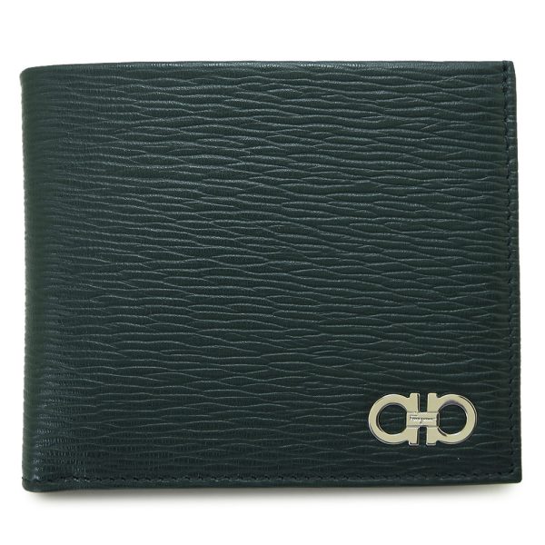 sfsmwallet 1 Ferragamo Double Gancini Wallet Green