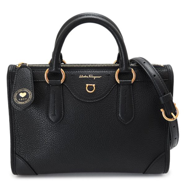 sftravelth Ferragamo Tote Shoulder Bag Black