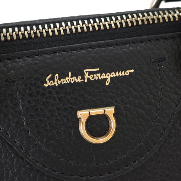 sftravelth 6 Ferragamo Tote Shoulder Bag Black