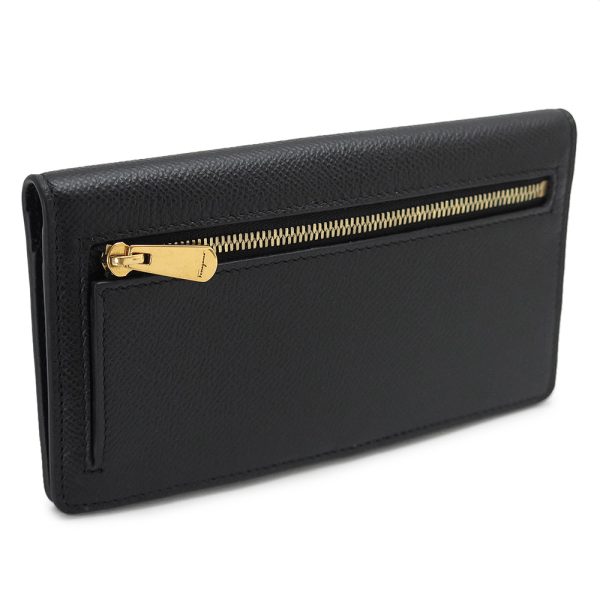 sfwomenlongwallet 3 Ferragamo Gancini Continental Wallet Leather