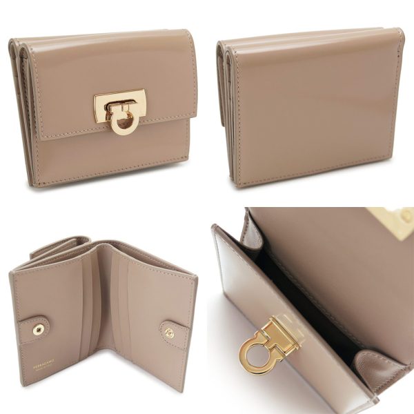 sfwomenwallet 9 Salvatore Ferragamo Folding Wallet Mini Wallet Gancini Leather