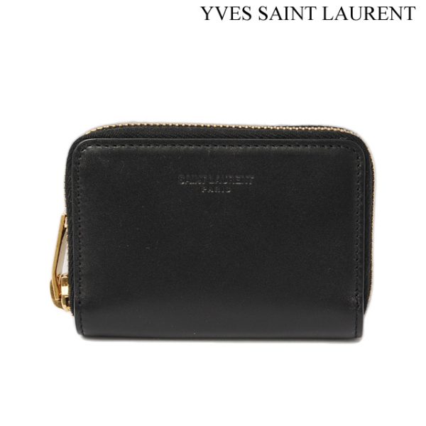 sl 315858 15 1 Saint Laurent Coin Case BoClassic Black