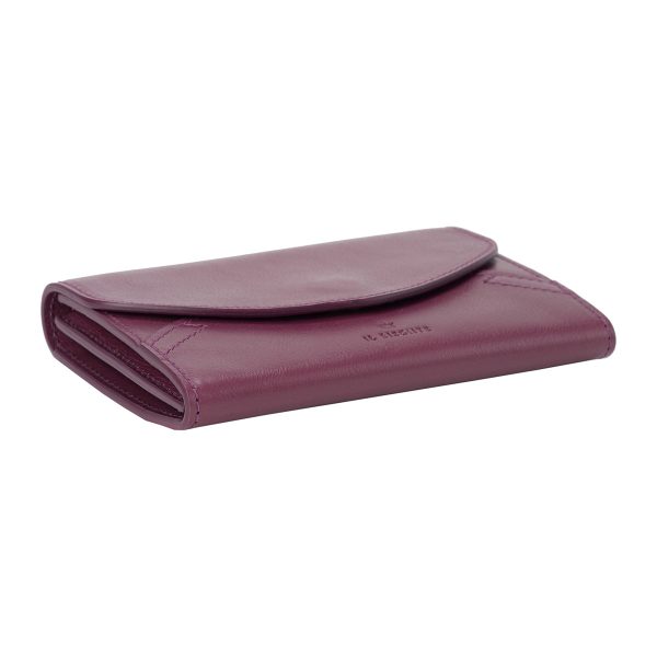 smw200pv0001pu269 3 IL BISONTE Oliveta Card Case Purple