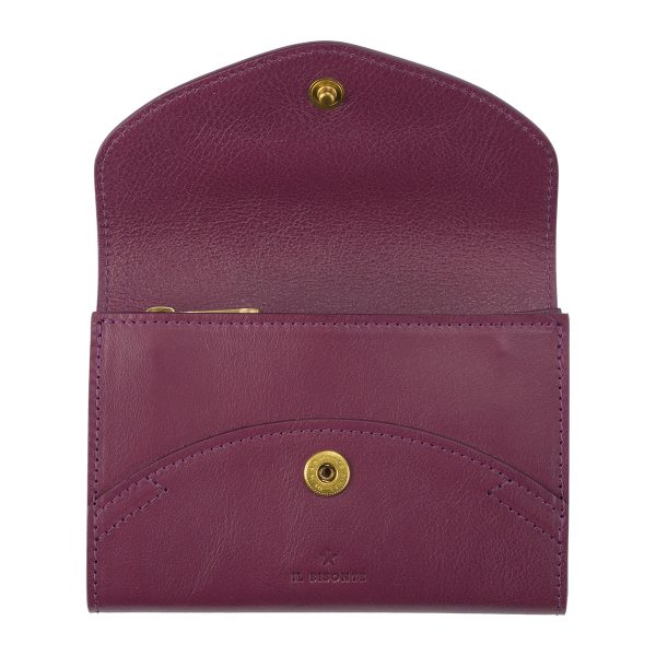 smw200pv0001pu269 4 IL BISONTE Oliveta Card Case Purple