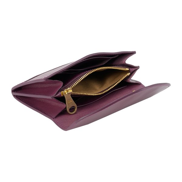 smw200pv0001pu269 5 IL BISONTE Oliveta Card Case Purple