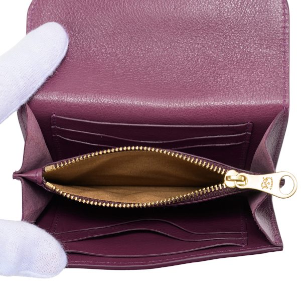 smw200pv0001pu269 6 IL BISONTE Oliveta Card Case Purple