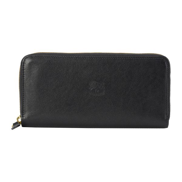 szw046po0001bk082 1 IL BISONTE Vacchetta long wallet Black