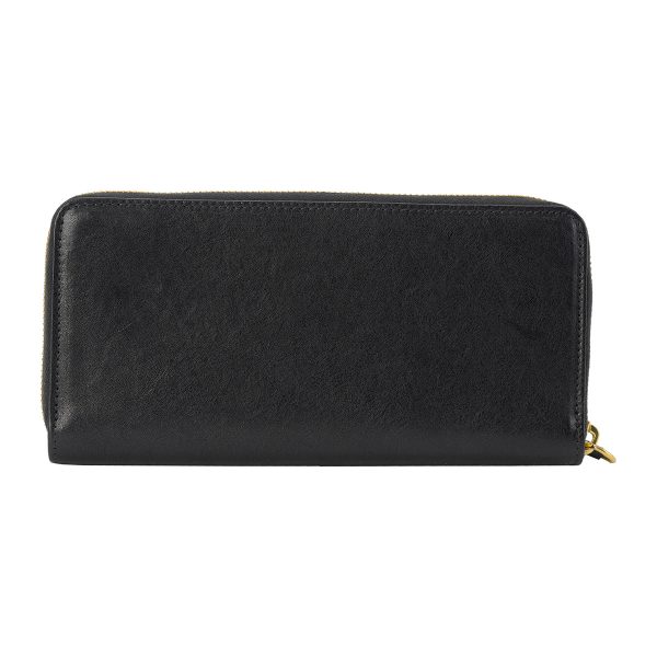 szw046po0001bk082 2 IL BISONTE Vacchetta long wallet Black