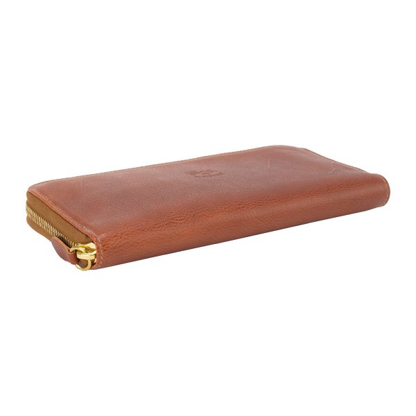 szw046po0001bw607 3 IL BISONTE Vacchetta long wallet Brown