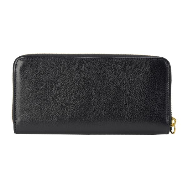 szw046pv0005bk104 2 IL BISONTE Vacchetta long wallet Black