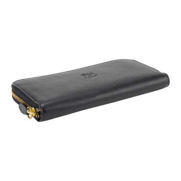 szw046pv0005bk104 3 IL BISONTE Vacchetta long wallet Black