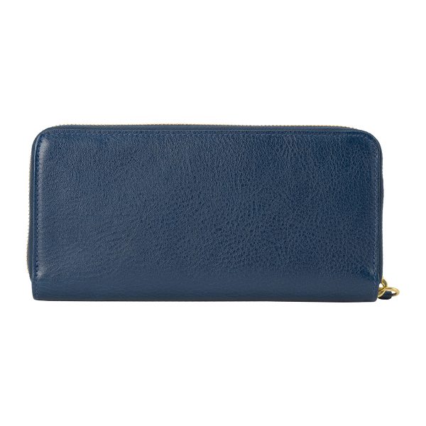 szw046pv0005bl098 2 IL BISONTE Vacchetta long wallet Blue