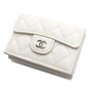 t yjc06289 1 Balenciaga Trifold Wallet Lambskin Beige Stone White