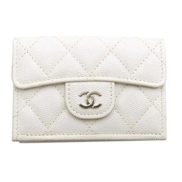 t yjc06289 Chanel Wallet Caviar Skin Matelasse Small Flap Wallet White Wallet T YJC06289