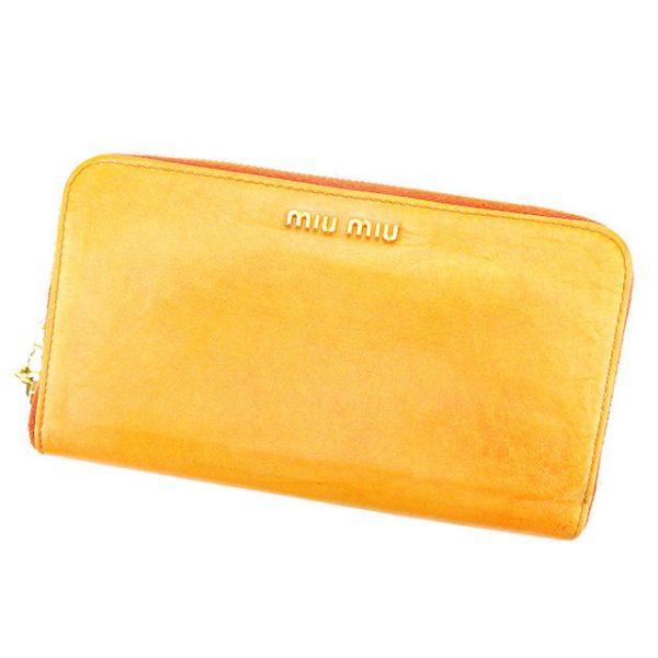 t2198 Miu Miu long wallet orange t2198