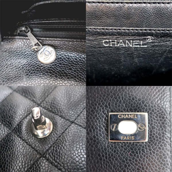 t2309 05 005132kh 09 Chanel Handbag Top Handle Matelasse Caviar Skin Black