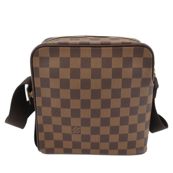 t2312 05 008332nt 01 Louis Vuitton Olaf PM Shoulder Bag Damier Brown N41442