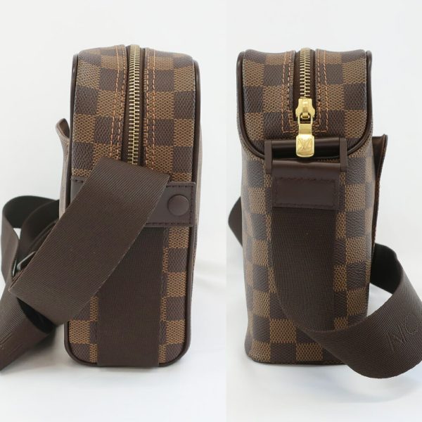 t2312 05 008332nt 02 Louis Vuitton Olaf PM Shoulder Bag Damier Brown N41442