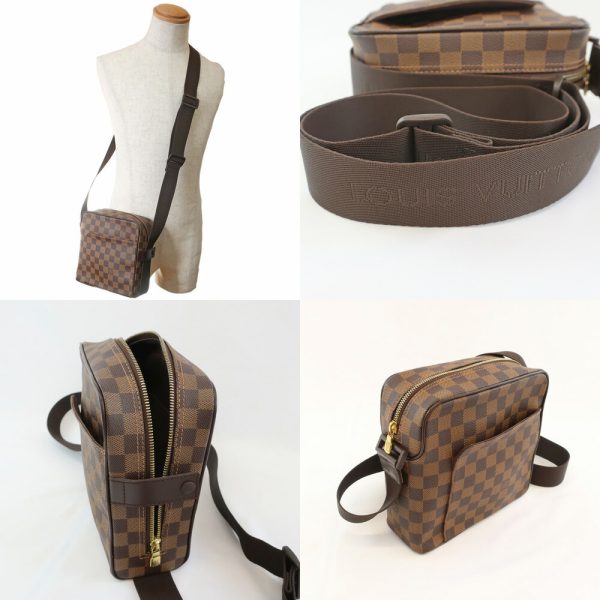 t2312 05 008332nt 08 Louis Vuitton Olaf PM Shoulder Bag Damier Brown N41442