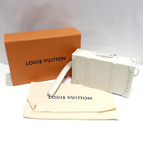 t2401 05 009389rn 09 Louis Vuitton Wallet Trunk White Clutch Wallet Taurillon Leather