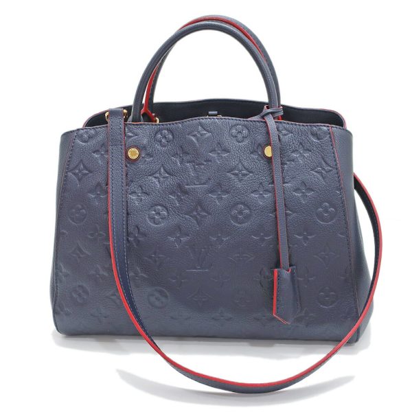 t2401 06 000570hi Louis Vuitton Empreinte Montaigne MM Marine Rouge 2WAY Blue