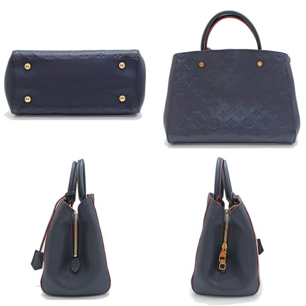 t2401 06 000570hi 02 Louis Vuitton Empreinte Montaigne MM Marine Rouge 2WAY Blue