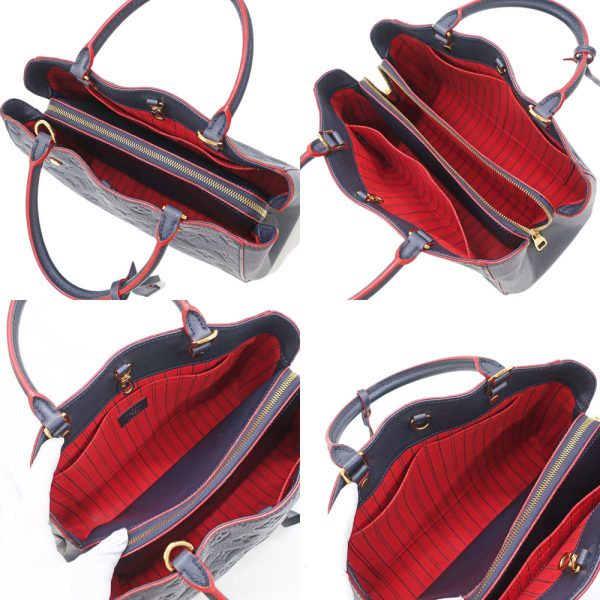 t2401 06 000570hi 04 Louis Vuitton Empreinte Montaigne MM Marine Rouge 2WAY Blue