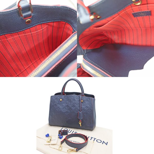 t2401 06 000570hi 08 Louis Vuitton Empreinte Montaigne MM Marine Rouge 2WAY Blue